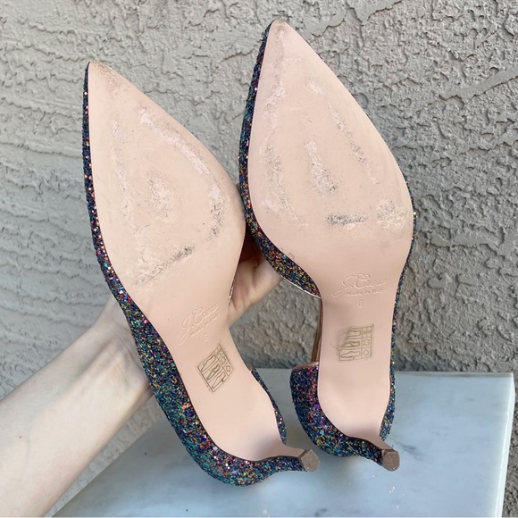 J.CREW Pink Multicolor Ombré Holographic Glitter Colette D’Orsay Pumps Heels 6 - Picture 11 of 16